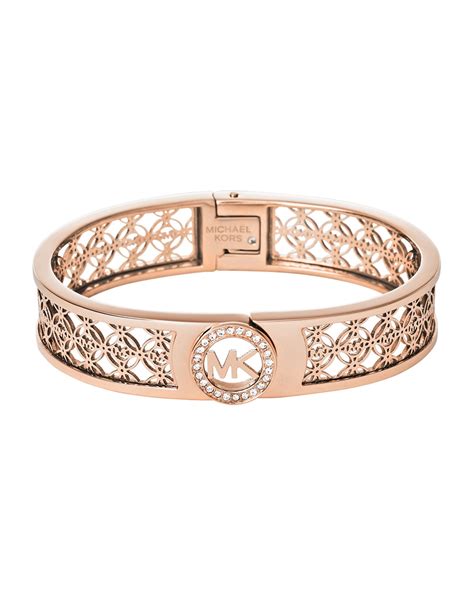 michael kors rose gold chunky necklace|Michael Kors rose gold bangle.